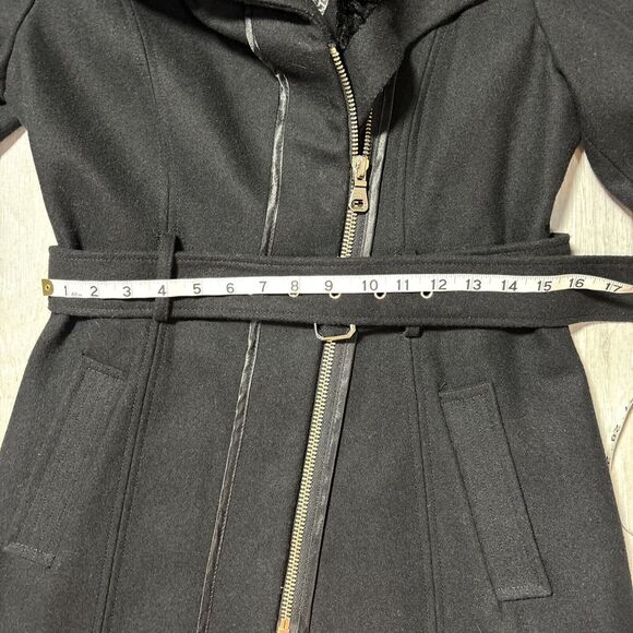 Guess Womens M Wool Blend Faux Lined Mid Length Classic Coat timeless - Picture 15 of 16